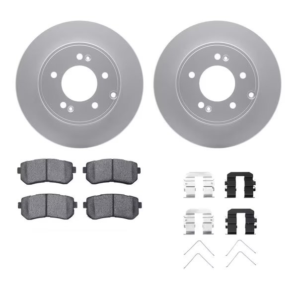 4312-03024, Geospec Rotors with 3000 Series Ceramic Brake Pads includes Hardware, Silver, Dynamic Friction Co, Mfr#: 4312-03024